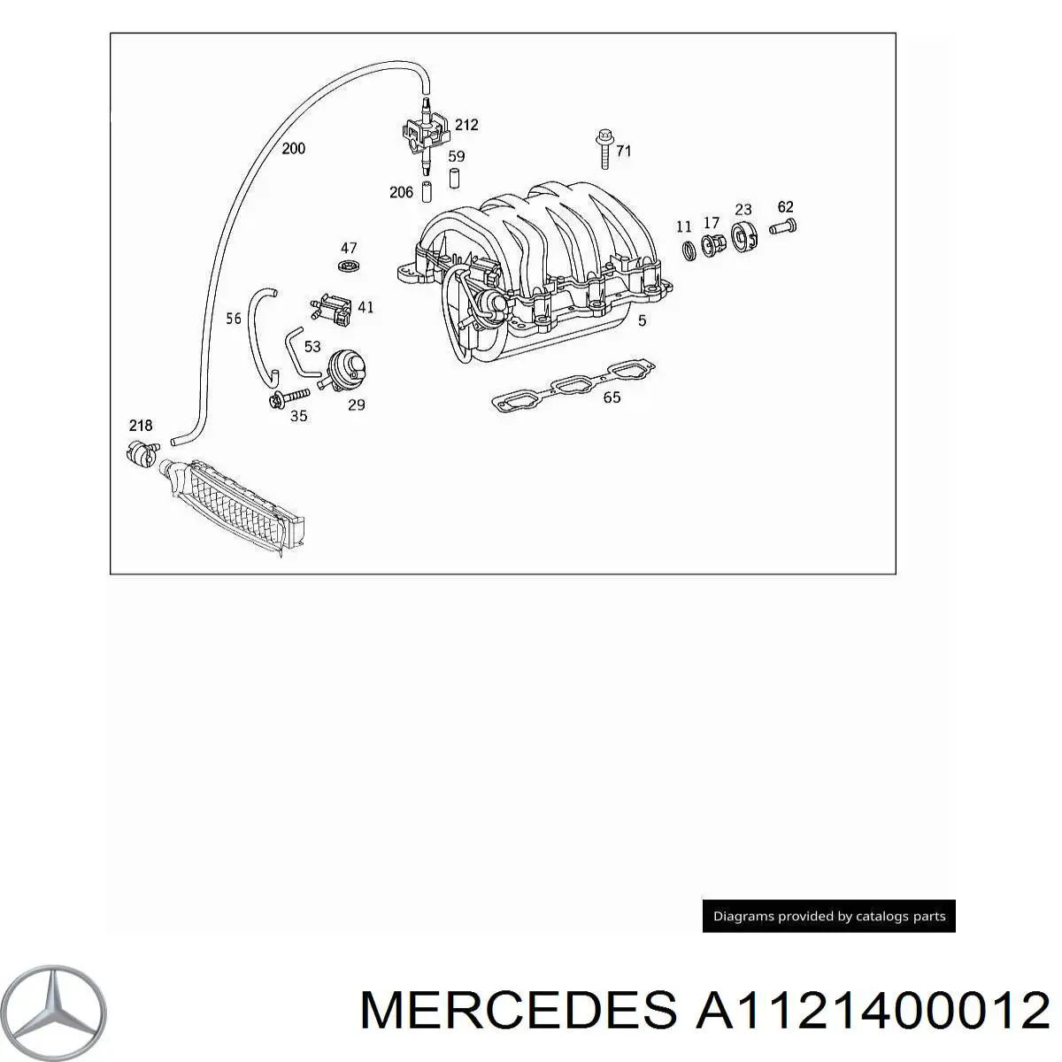 A1121400012 Mercedes manguito, alimentación de aire