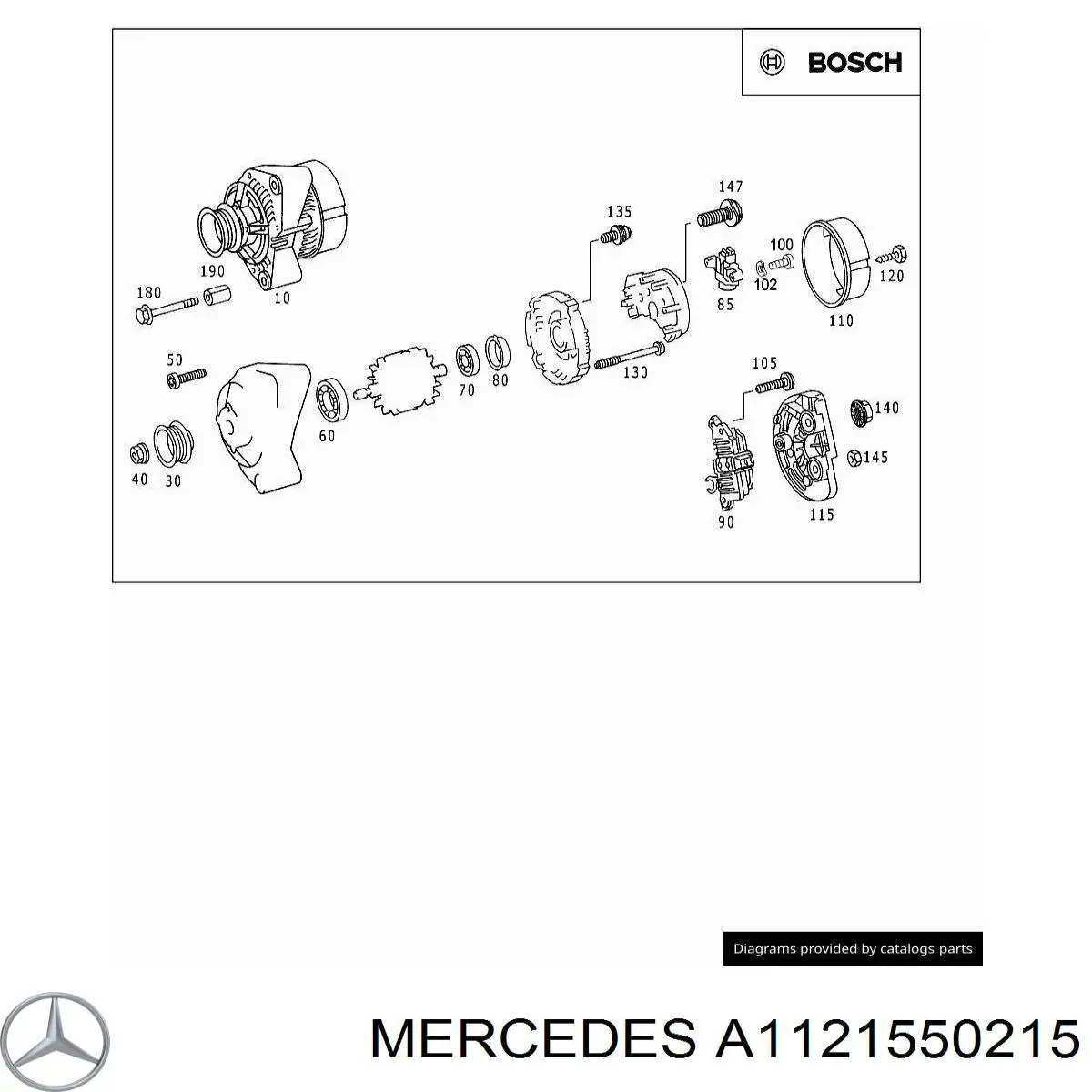 A1121550215 Mercedes polea del alternador