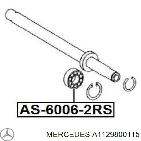 Soporte de rodamiento intermedio del semieje delantero Mercedes A1129800115 precio, desde 11,16 EUR