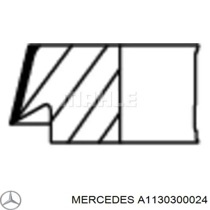 113030012405 Mercedes aros de pistón para 1 cilindro, std