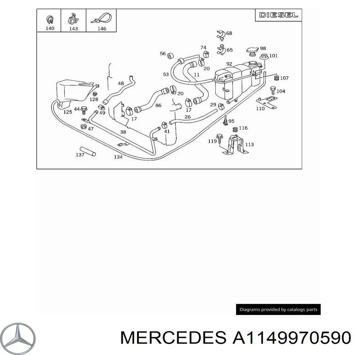  Mercedes A1149970590 precio, desde 4,66 EUR