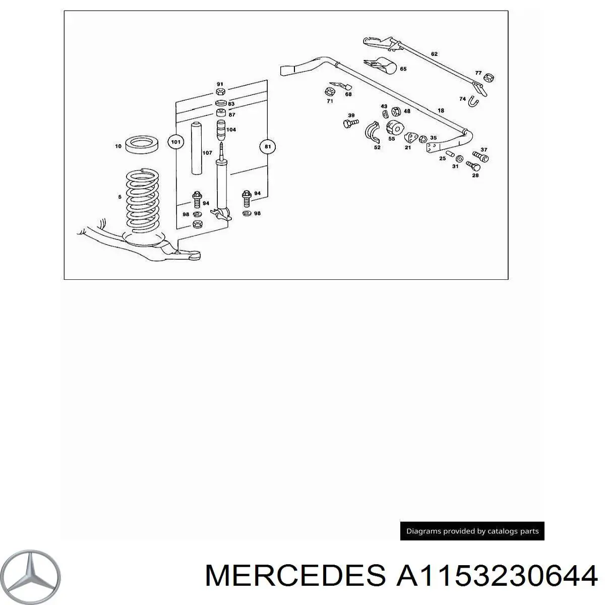 Tope de amortiguador delantero Mercedes A1263230044 precio, desde 43,45 EUR
