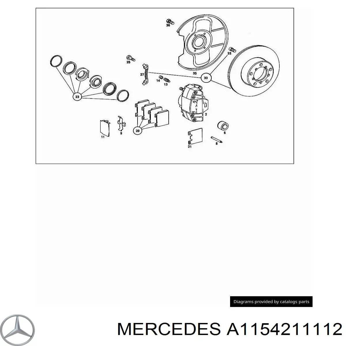 A1154211112 Mercedes disco de freno delantero
