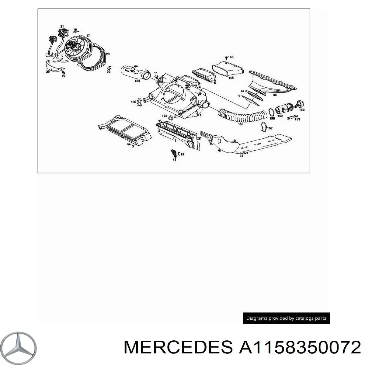 A1158350072 Mercedes válvula de expansión, aire acondicionado