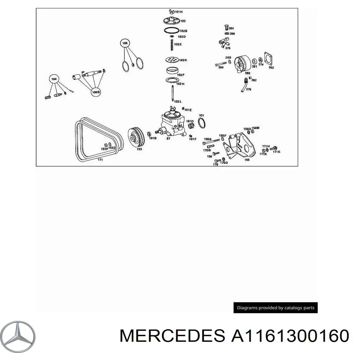 A1161300160 Mercedes rodillo, correa trapecial poli v