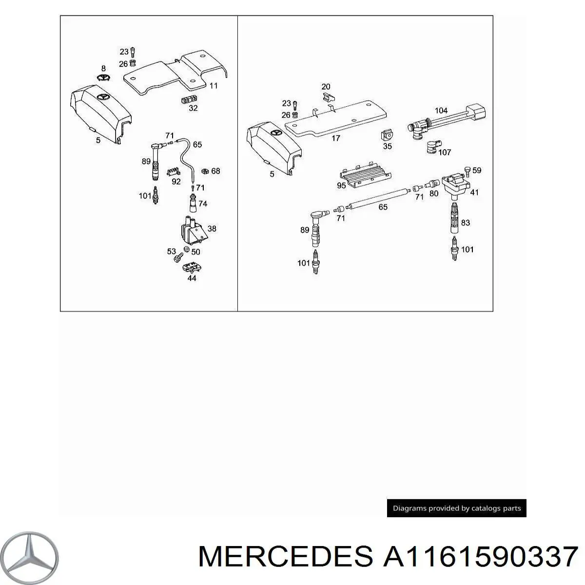  Mercedes A1161590337 precio, desde 11,22 EUR