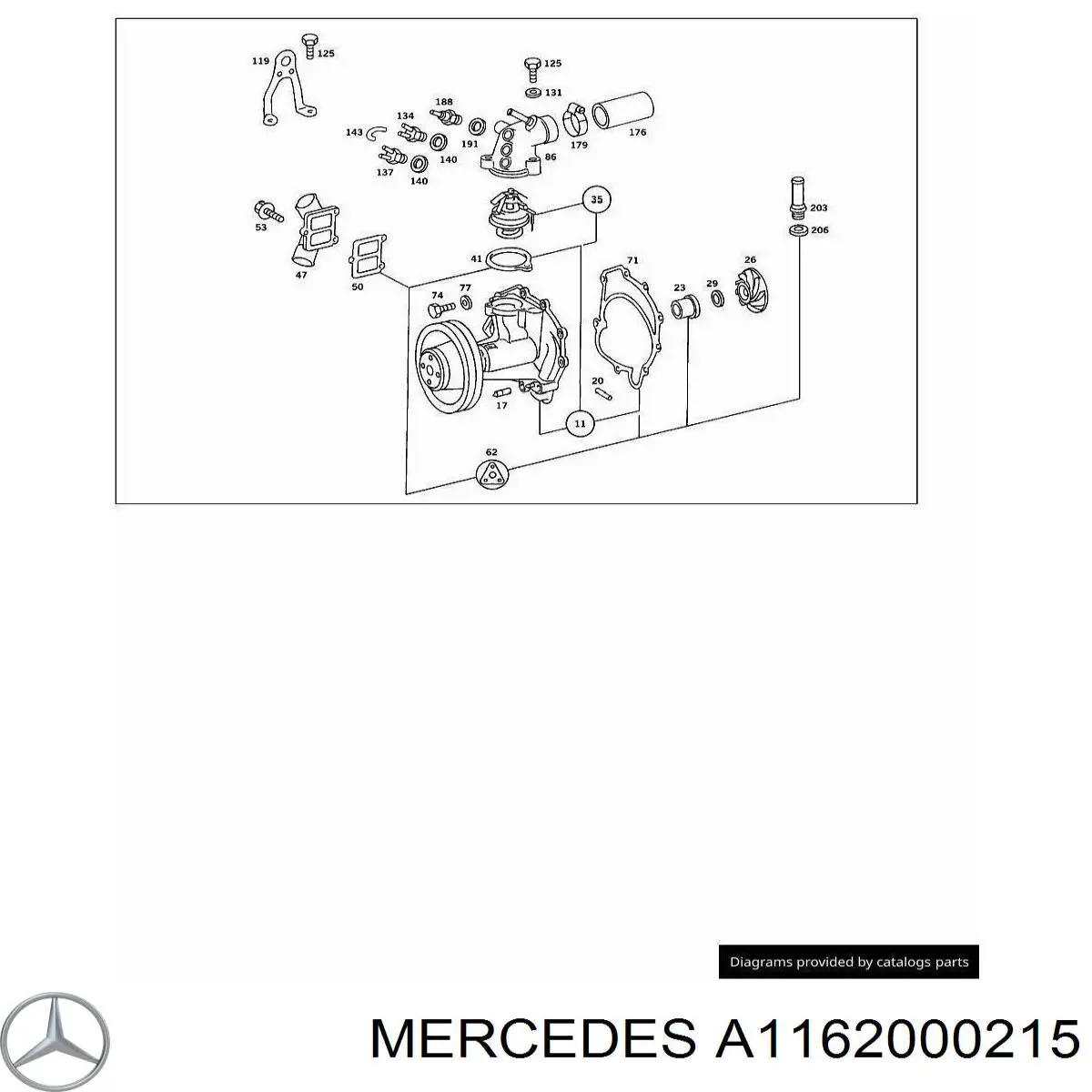 116 200 02 15 Mercedes termostato
