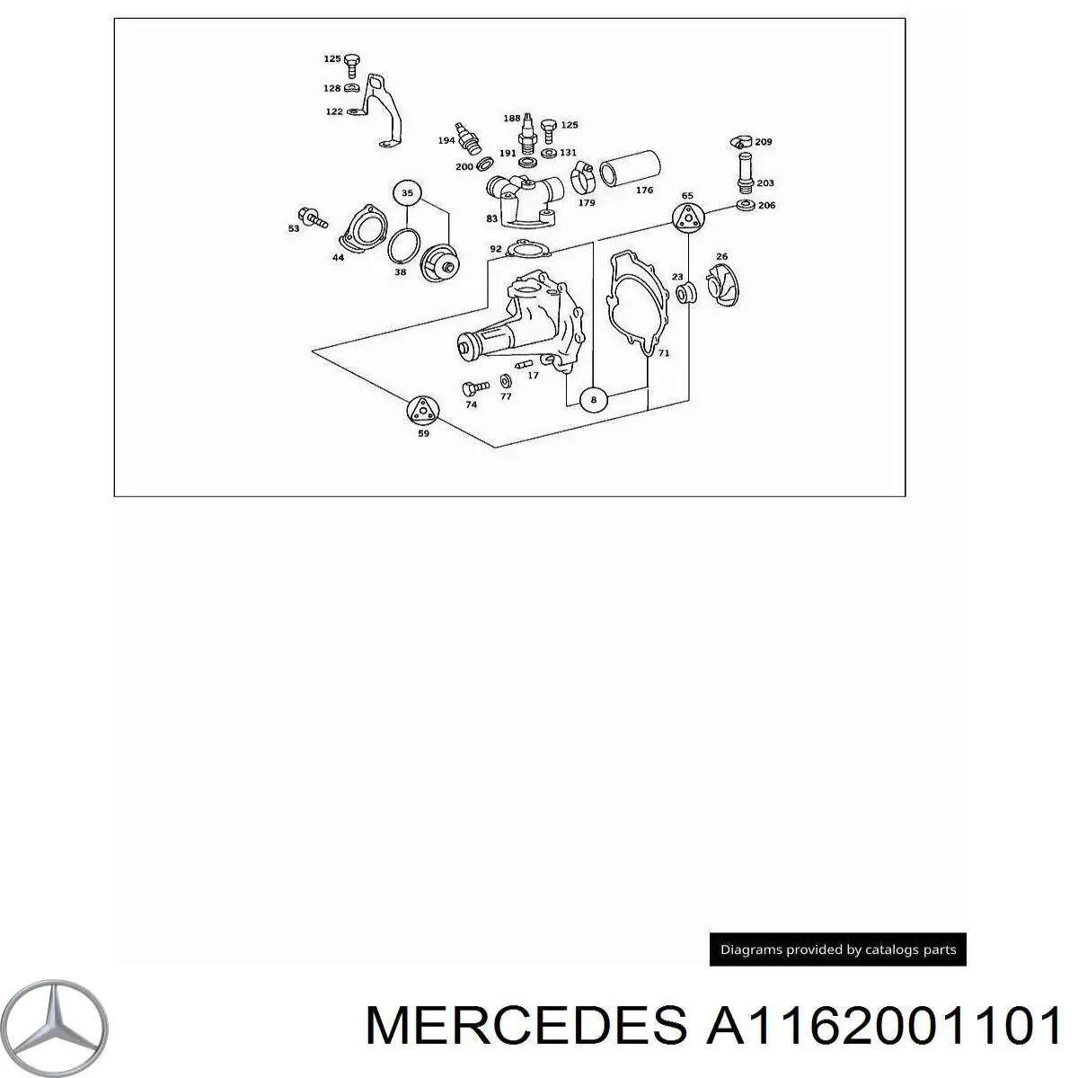 A1162001101 Mercedes bomba de agua