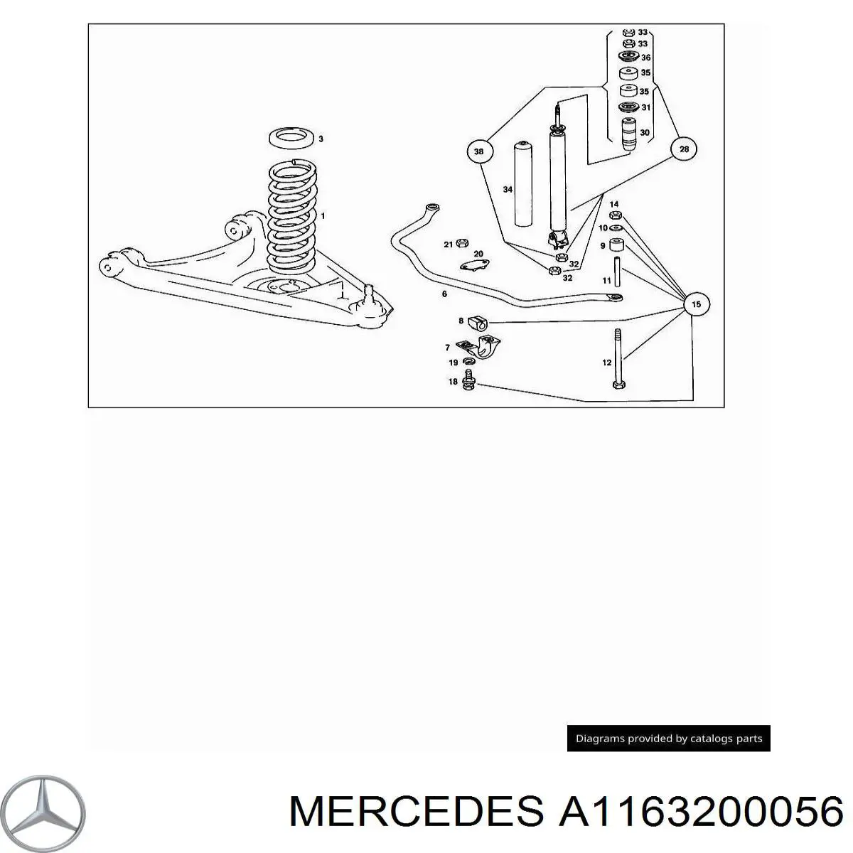  Mercedes A1163200056 precio, desde 92,47 EUR