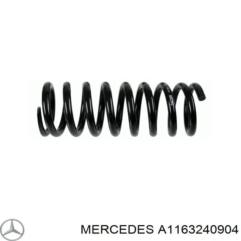 1163240904 Mercedes muelle de suspensión eje trasero