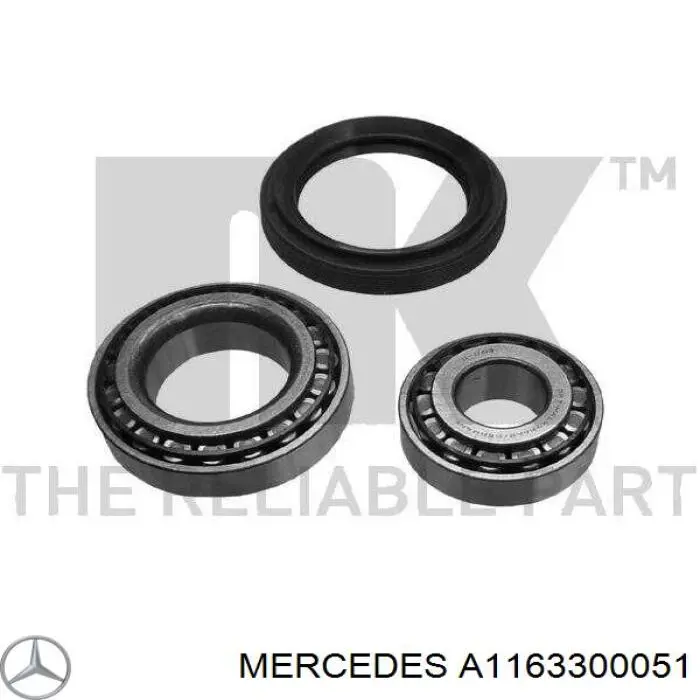 Cojinete de rueda delantero Mercedes A1163300051 precio, desde 18,30 EUR
