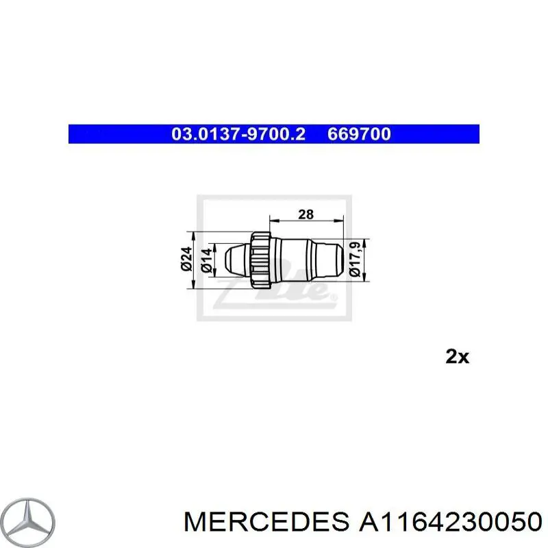 Kit de reparación del mecanismo de ajuste automático de zapatas de freno Mercedes A1164230050 precio, desde 11,04 EUR