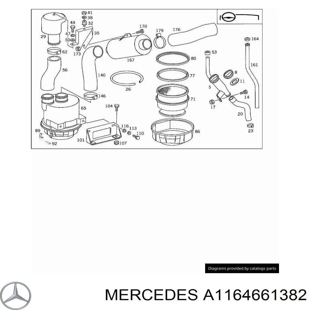  Mercedes A1164661382 precio, desde 7,82 EUR