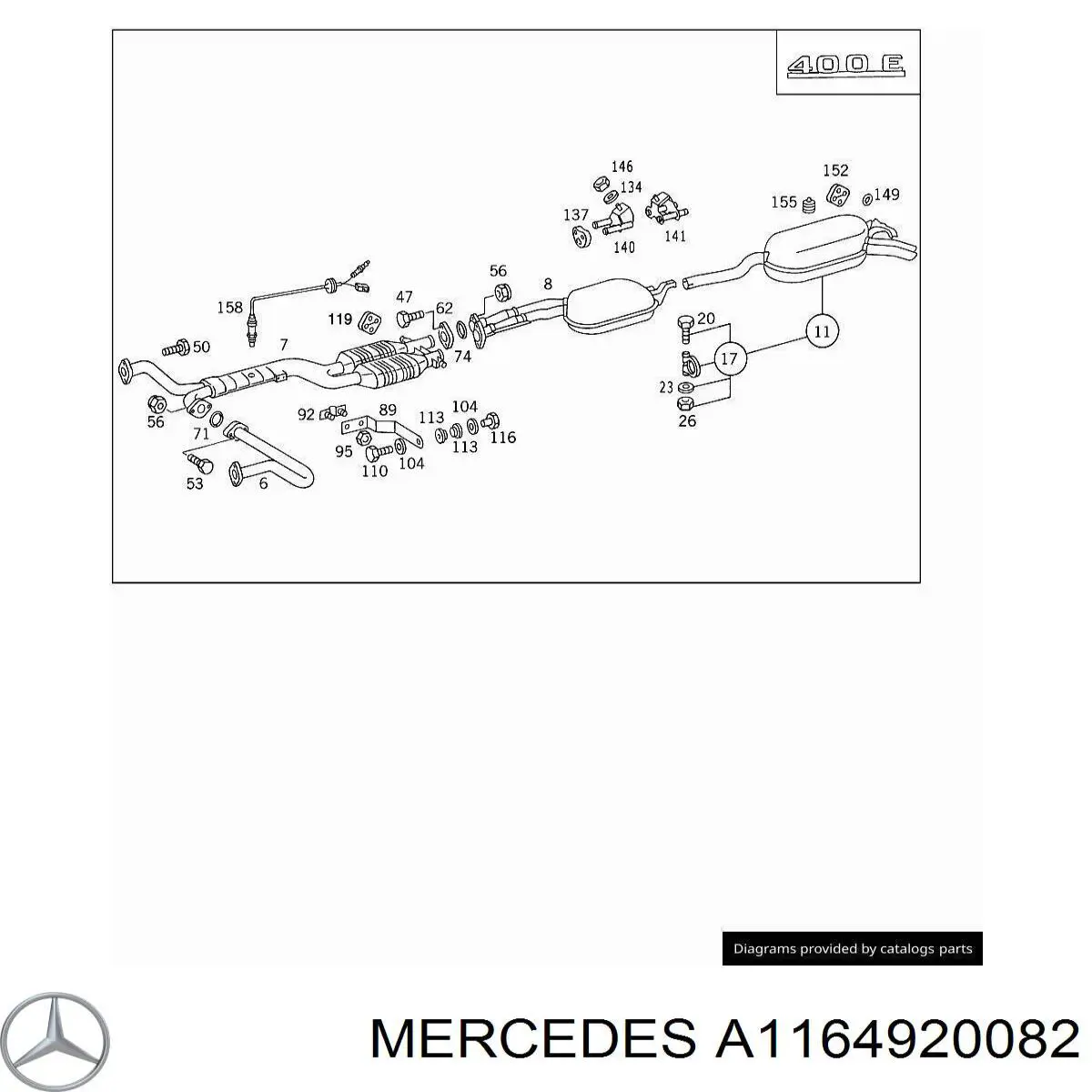 Comprar A1164920082 Mercedes Soporte de tubo de escape