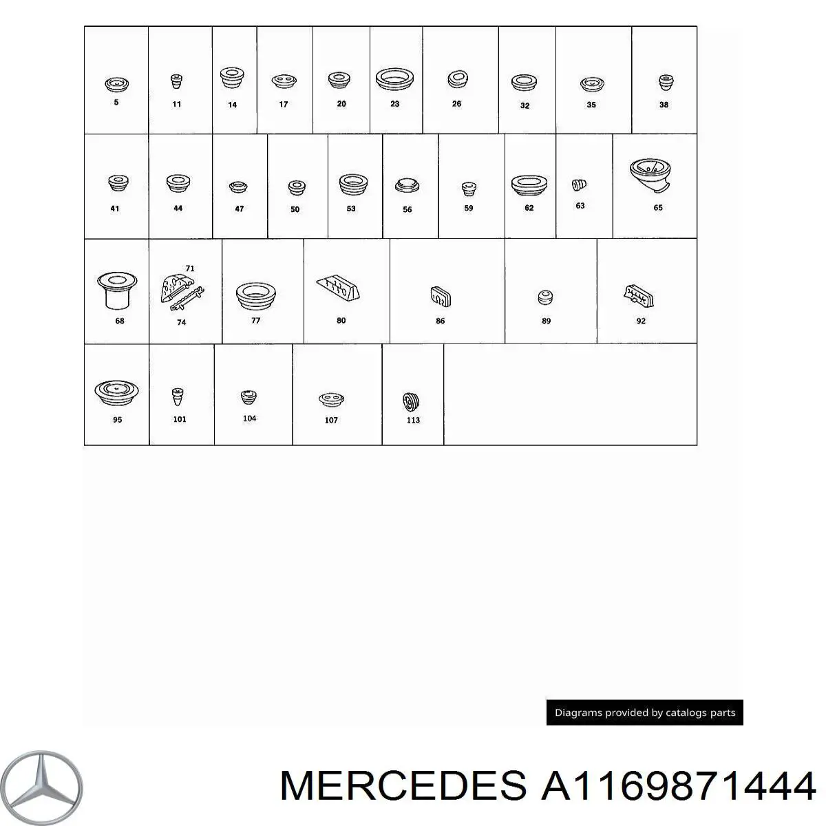  Mercedes A1169871444 precio, desde 6,05 EUR