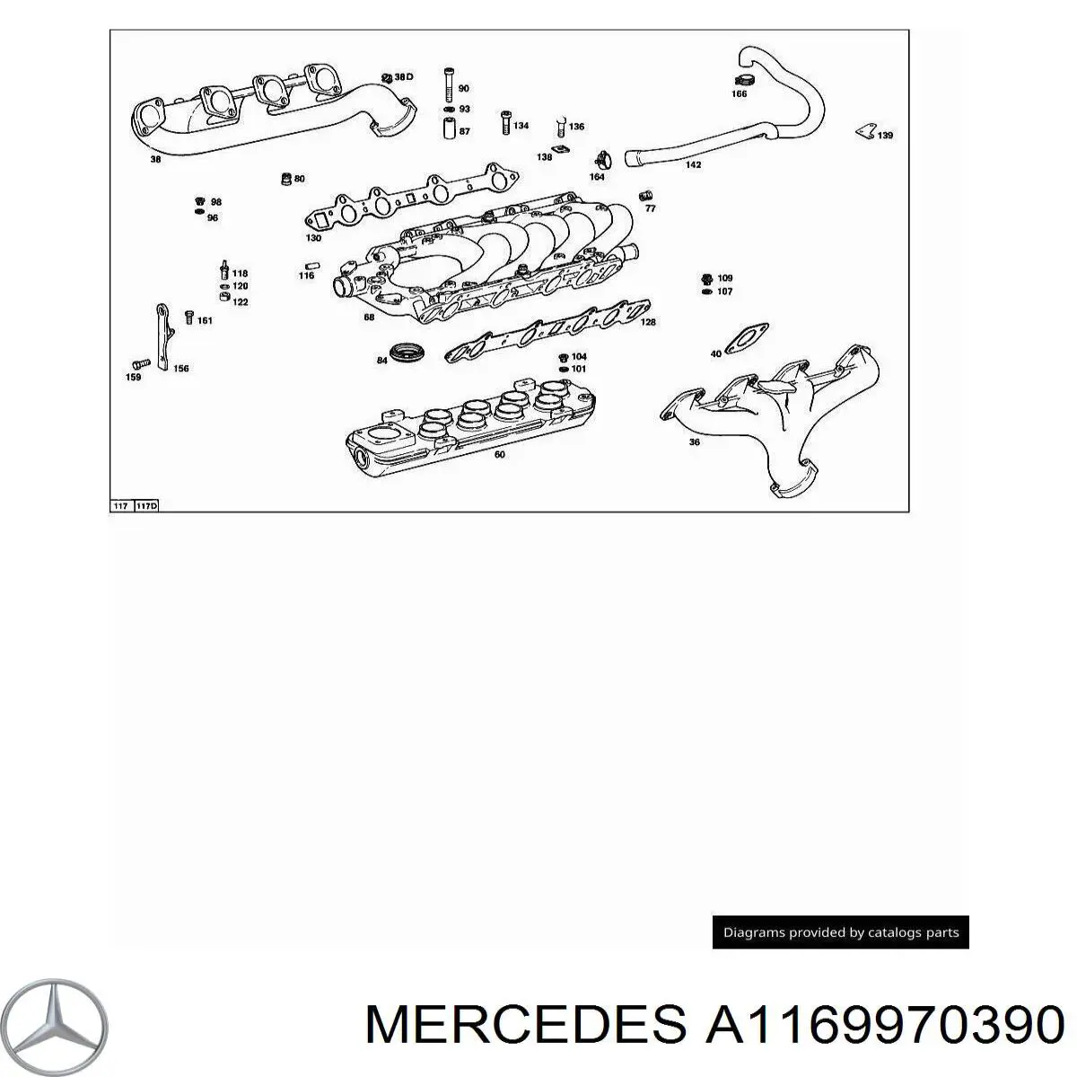 Mercedes A1169970390 precio, desde 6,32 EUR