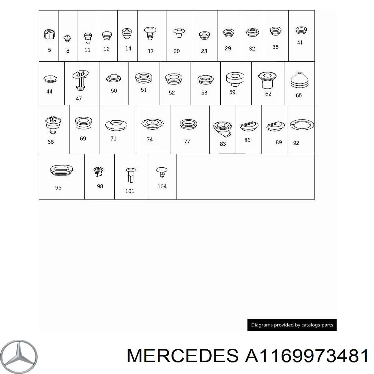  Mercedes A1169973481 precio, desde 8,74 EUR