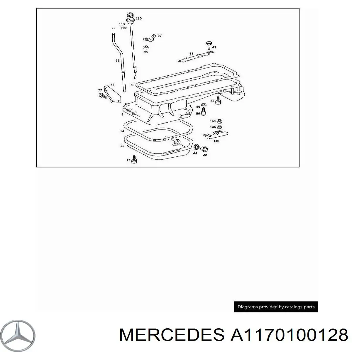 A1170100128 Mercedes cárter de aceite