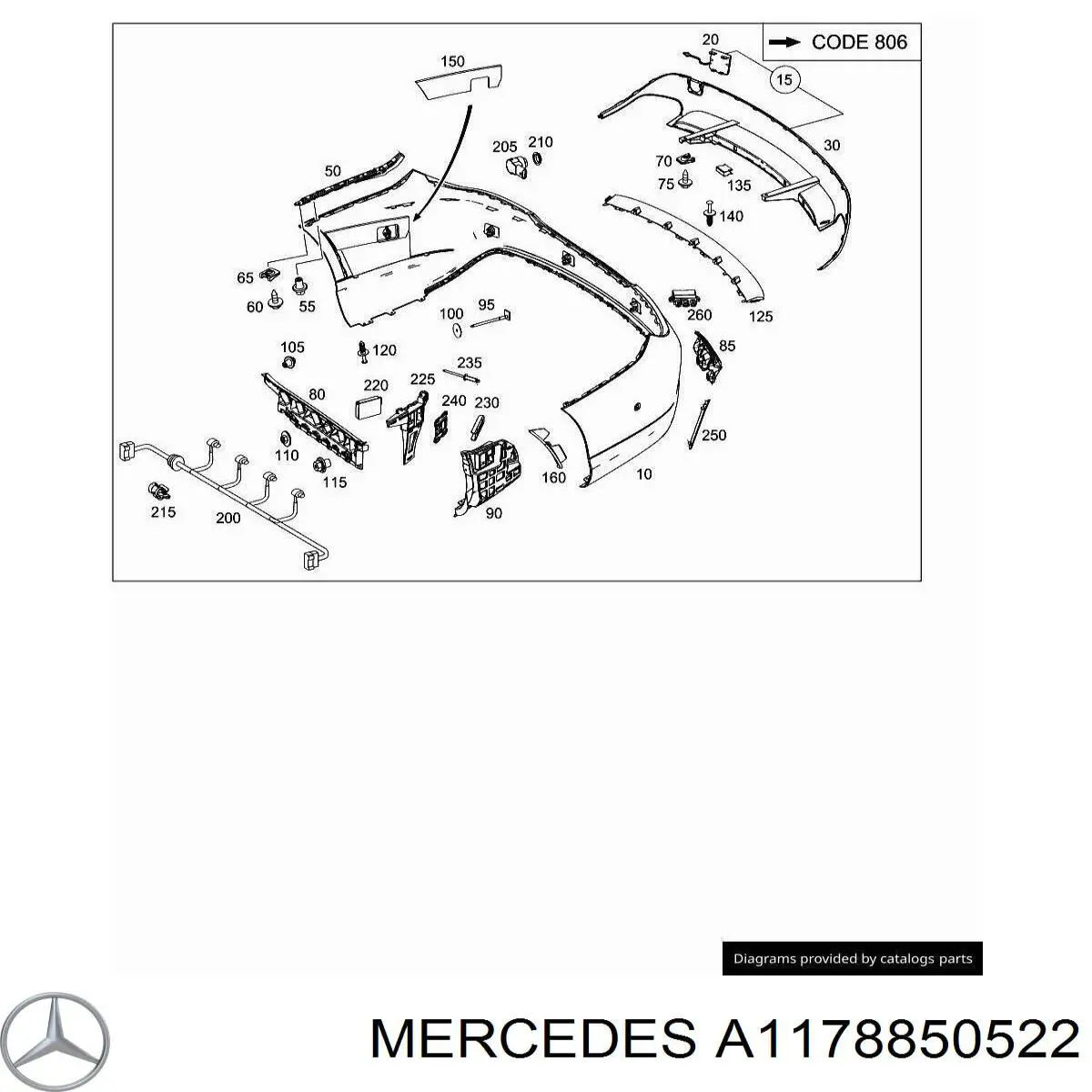  Mercedes A1178850522 precio, desde 31,02 EUR