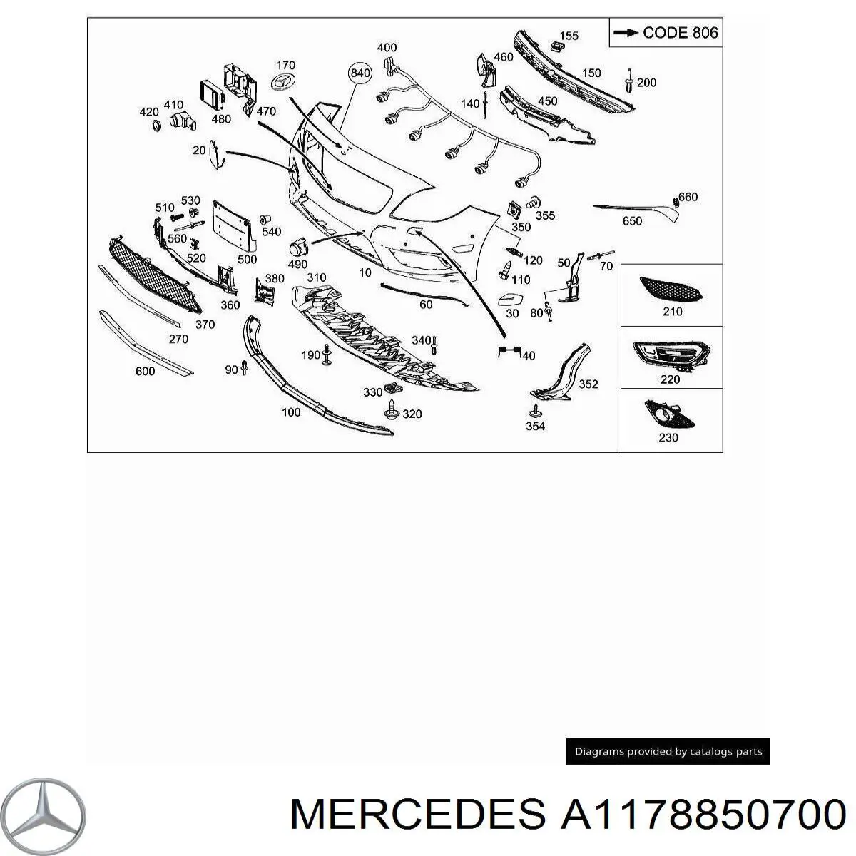  Mercedes A1178850700 precio, desde 43,45 EUR