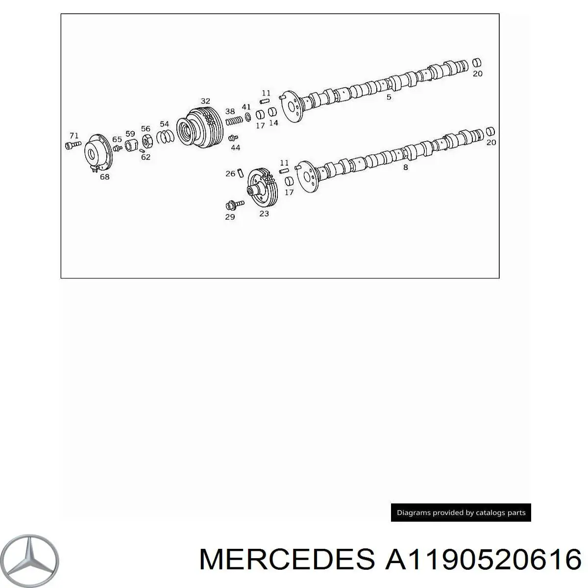 A1190520616 Mercedes Guía izquierda de cadena de distribución