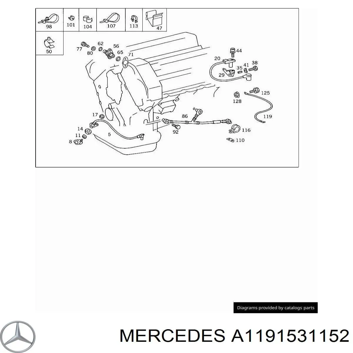  Mercedes A1191531152 precio, desde 13,28 EUR