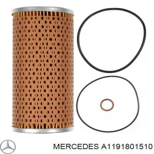 A1191801510 Mercedes caja, filtro de aceite