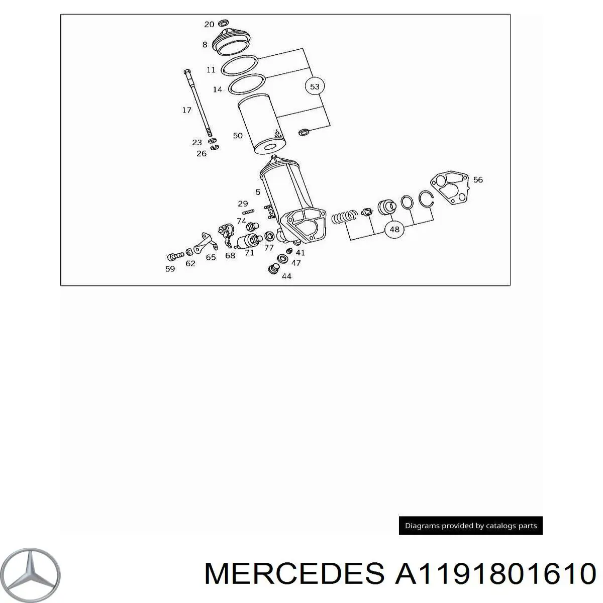 Comprar A1191800910 Mercedes Portafiltro de aceite