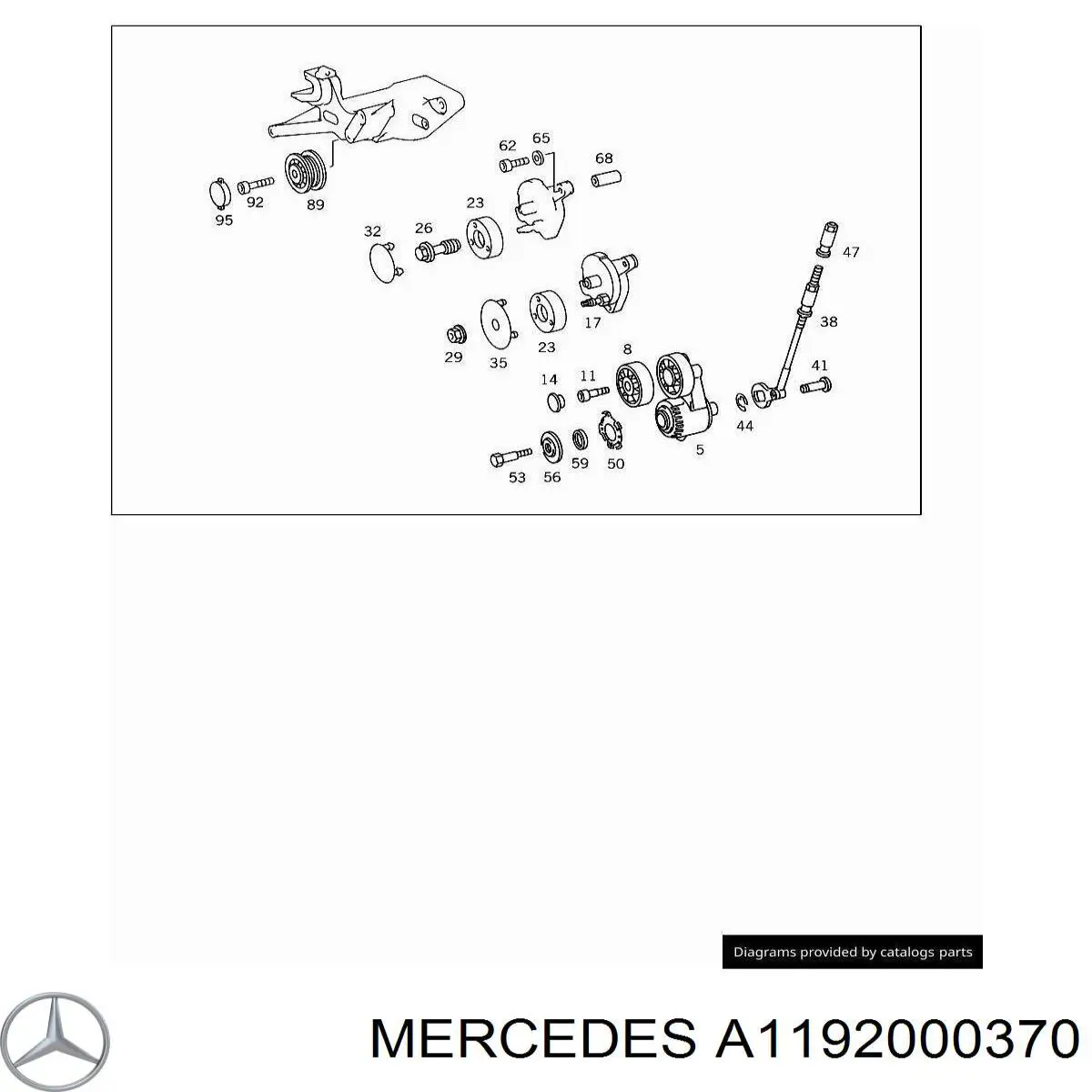 A1192000370 Mercedes Polea tensora