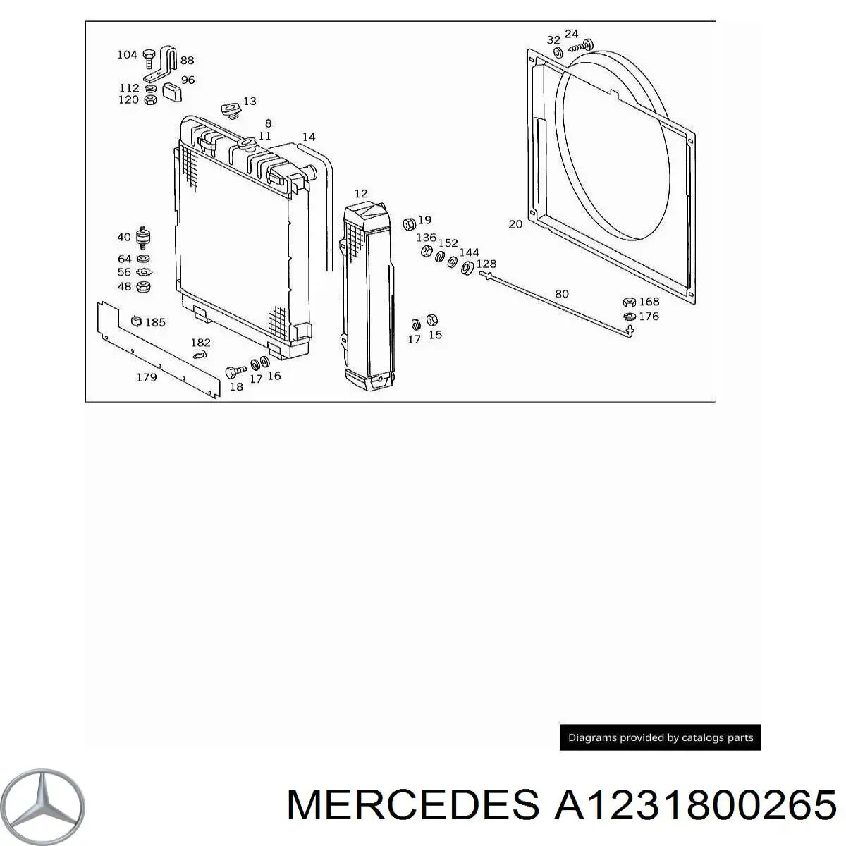 A1231800265 Mercedes radiador de aceite
