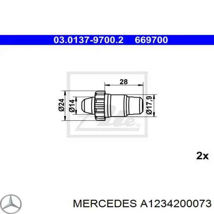 Kit de reparación del mecanismo de ajuste automático de zapatas de freno Mercedes A1234200073 precio, desde 16,01 EUR