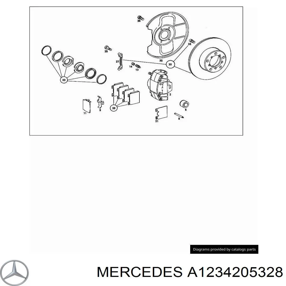 1234205328 Mercedes latiguillo de freno delantero