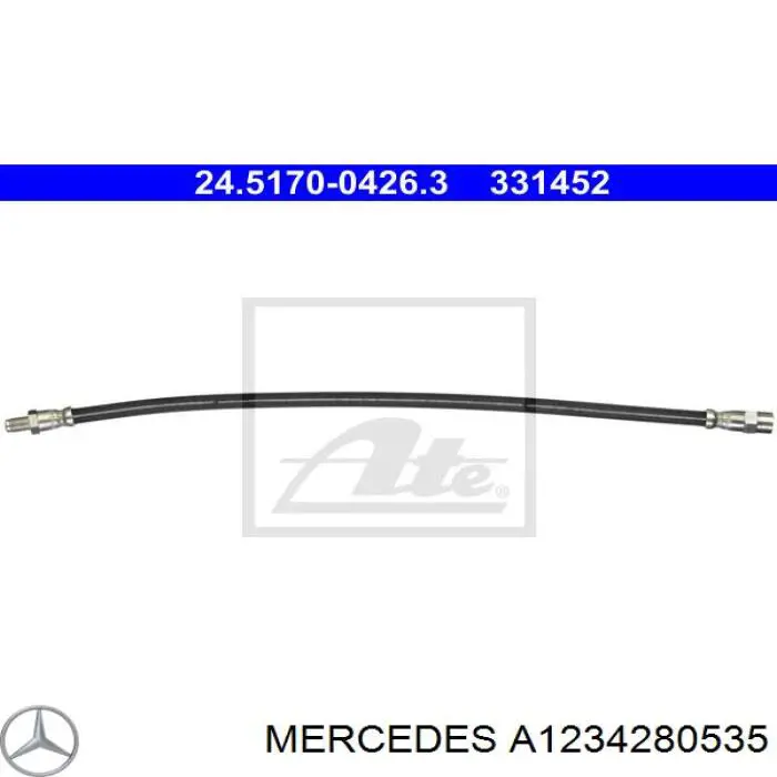 Latiguillos de freno delantero Mercedes A1234280535 precio, desde 10,21 EUR