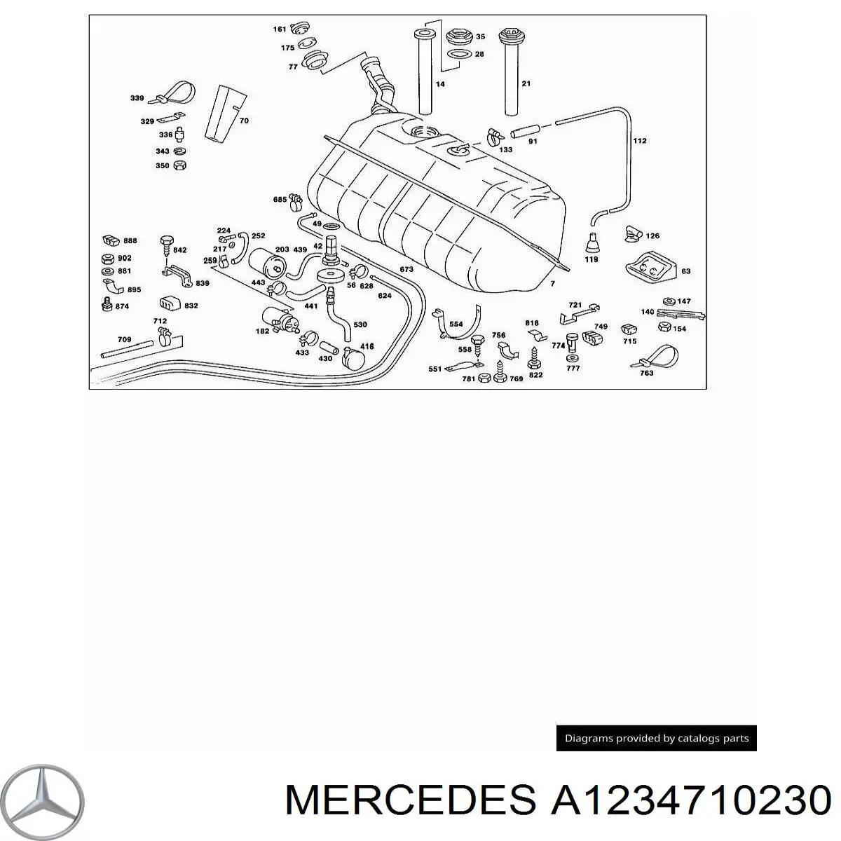 Tapón combustible Mercedes 1234710230