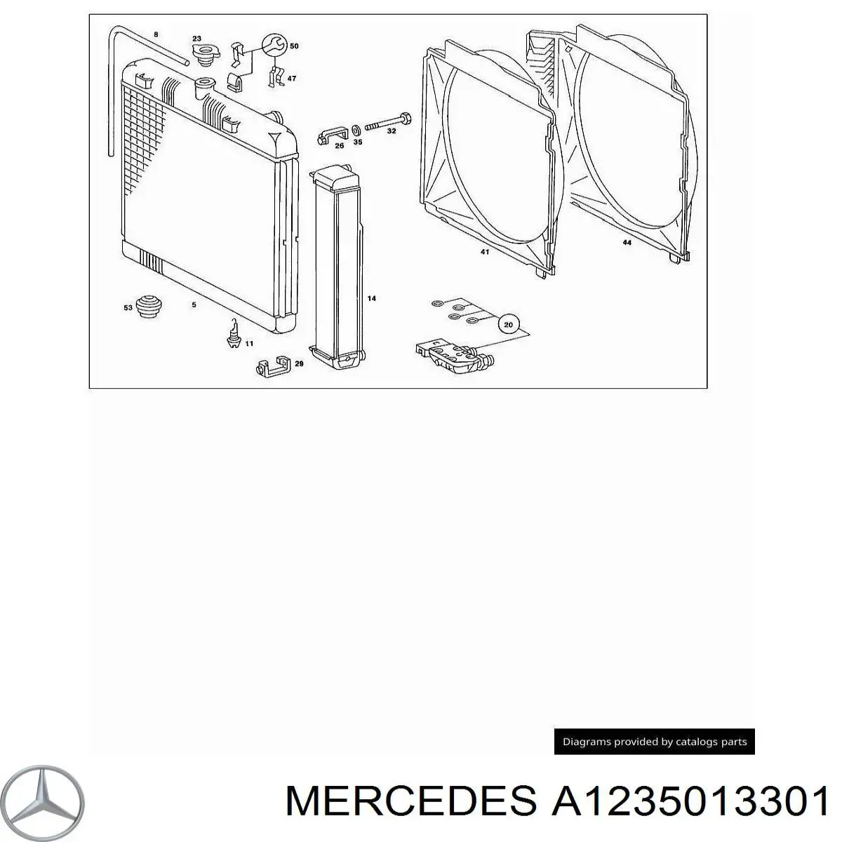 A123501330167 Mercedes radiador