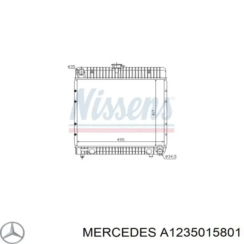 Água radiador Mercedes A1235015801 precio, desde 113,44 EUR