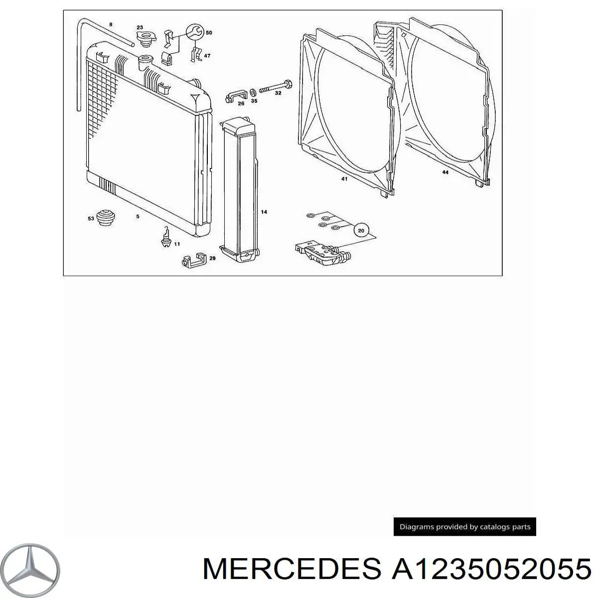 A1235052055 Mercedes Radiador