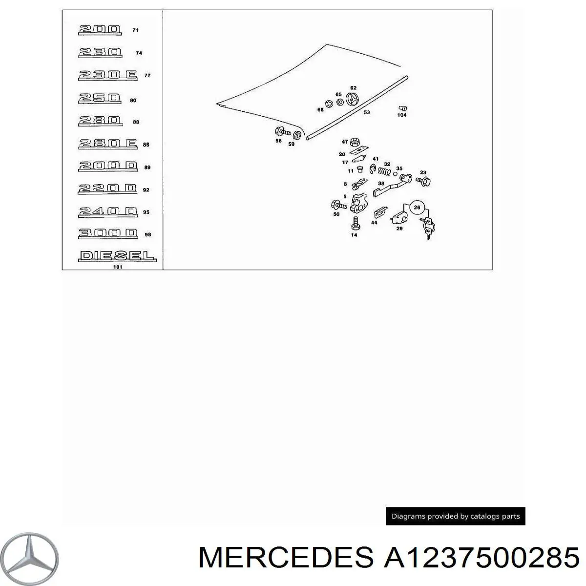 Cilindro de cerradura de porton Mercedes E sedán (W123) (1976 - 1985) precio, desde 192,58 EUR