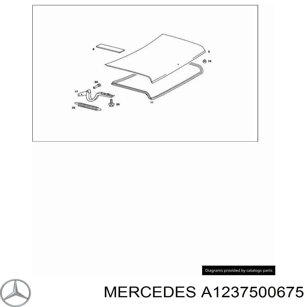 A1237500675 Mercedes tapa del maletero