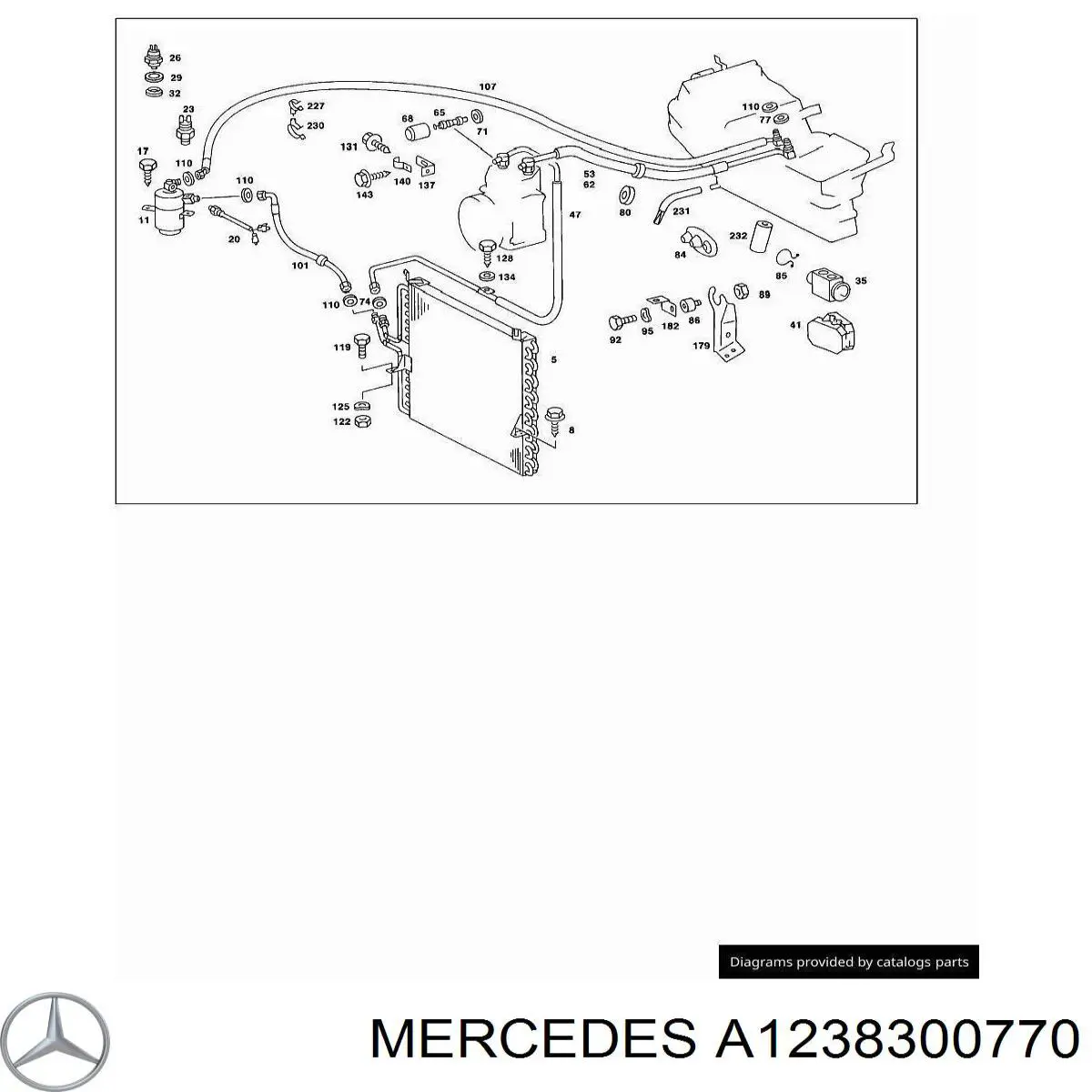 Aire acondicionado capacitor Mercedes A1238300770 precio, desde 179,44 EUR