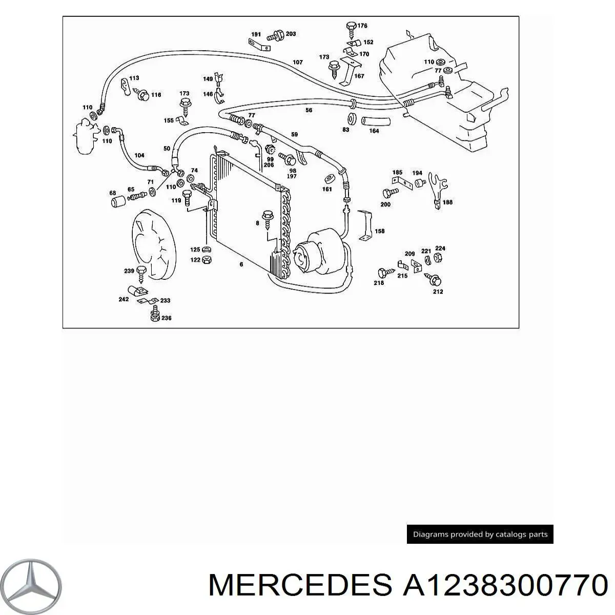 Radiador de aire acondicionado para Mercedes E (C123)