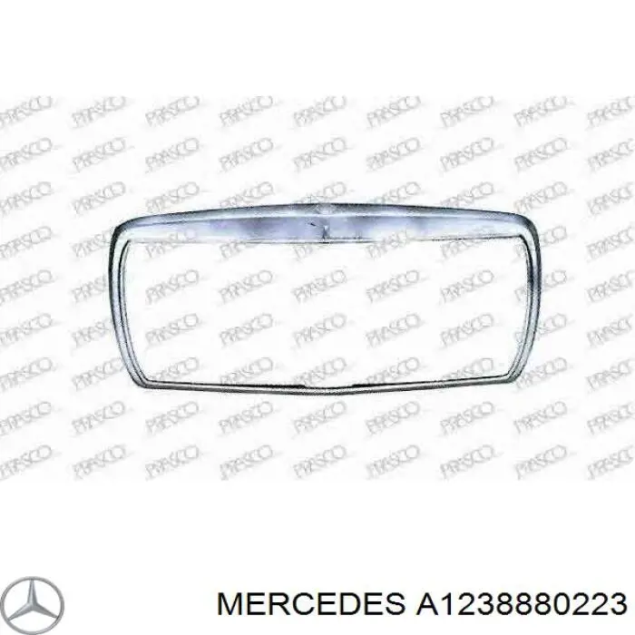 Rejilla de ventilación, parachoques trasero, derecha para Mercedes E (W123)