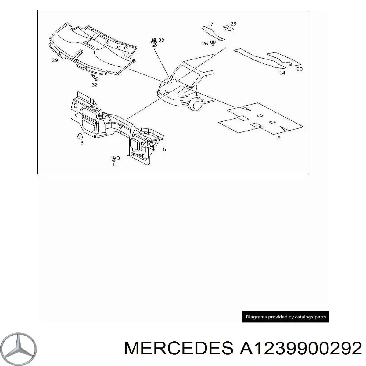 Comprar A1239900292 Mercedes Luna parabrisas