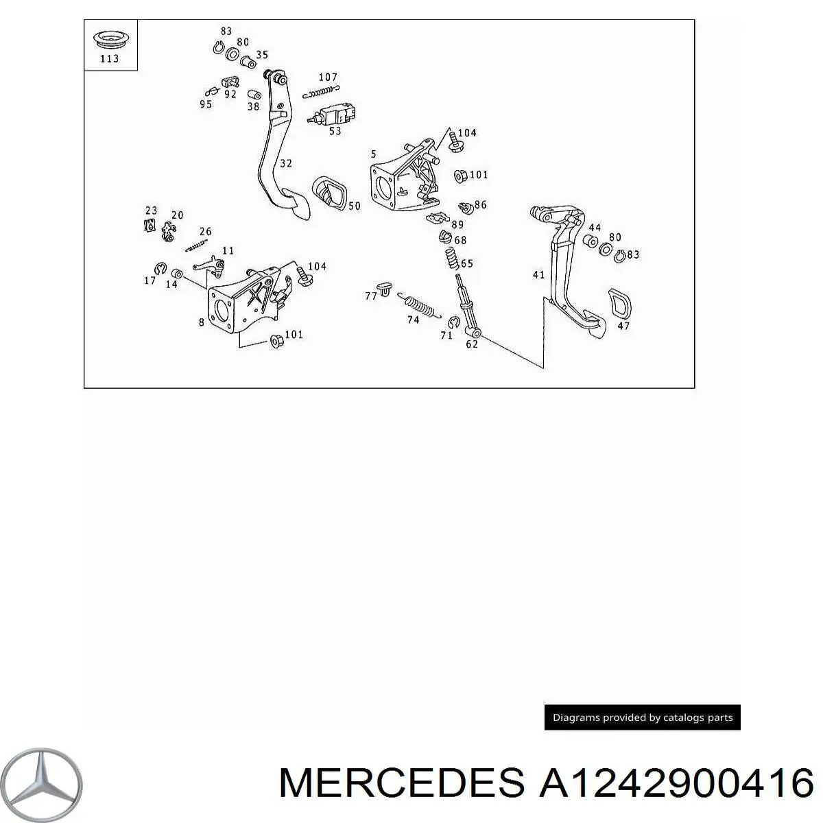 Pedal de embrague Mercedes E coupé (C124) (1987 - 1993) precio, desde 88,57 EUR