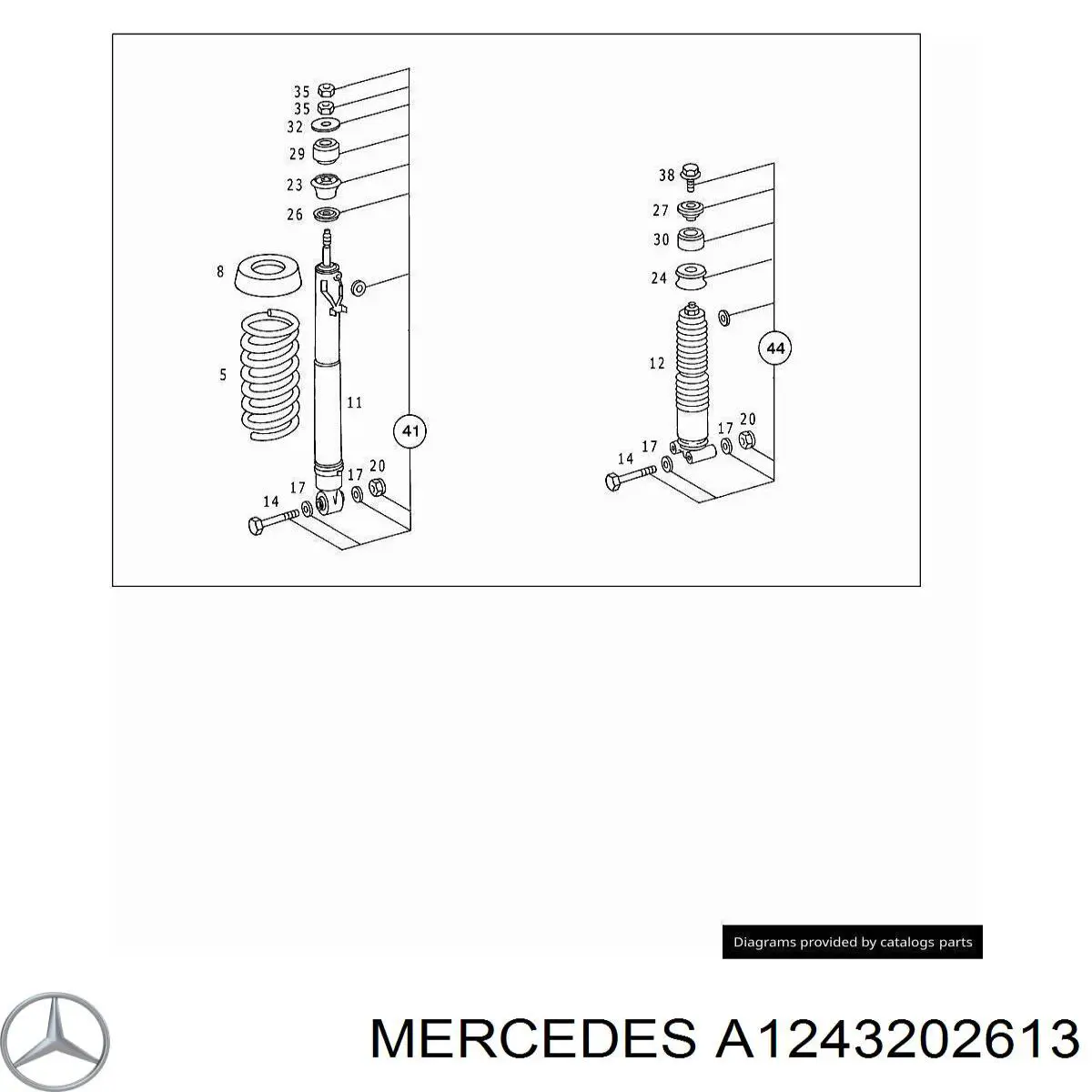 Comprar A1243202613 Mercedes Amortiguador trasero