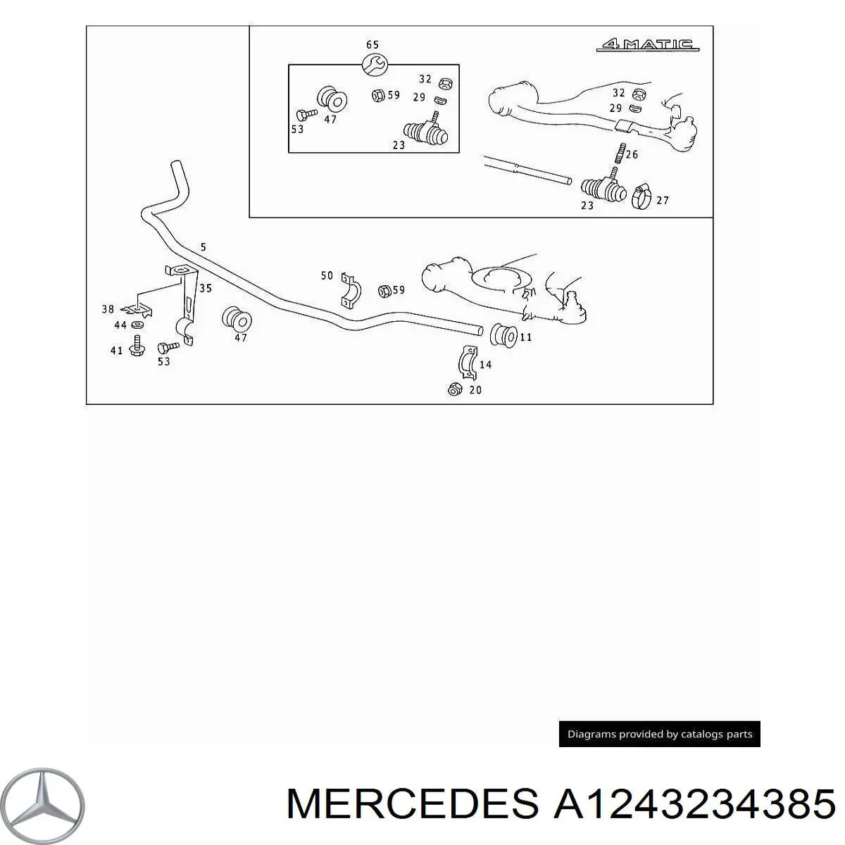 1243234385 Mercedes buje interior del estabilizador delantero