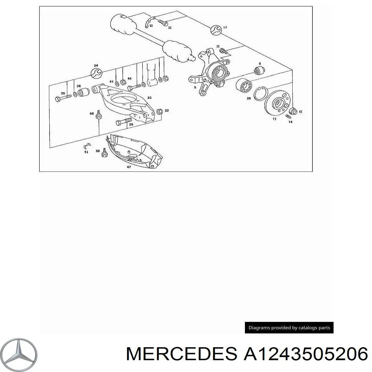 Comprar A1243505206 Mercedes Brazo inferior trasero izquierdo/derecho
