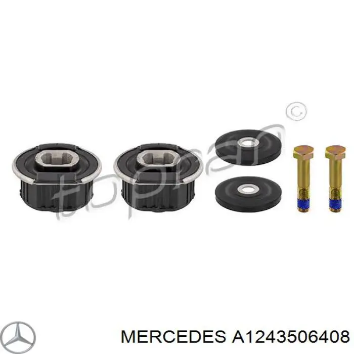 A1243506408 Mercedes suspensión, cuerpo del eje trasero