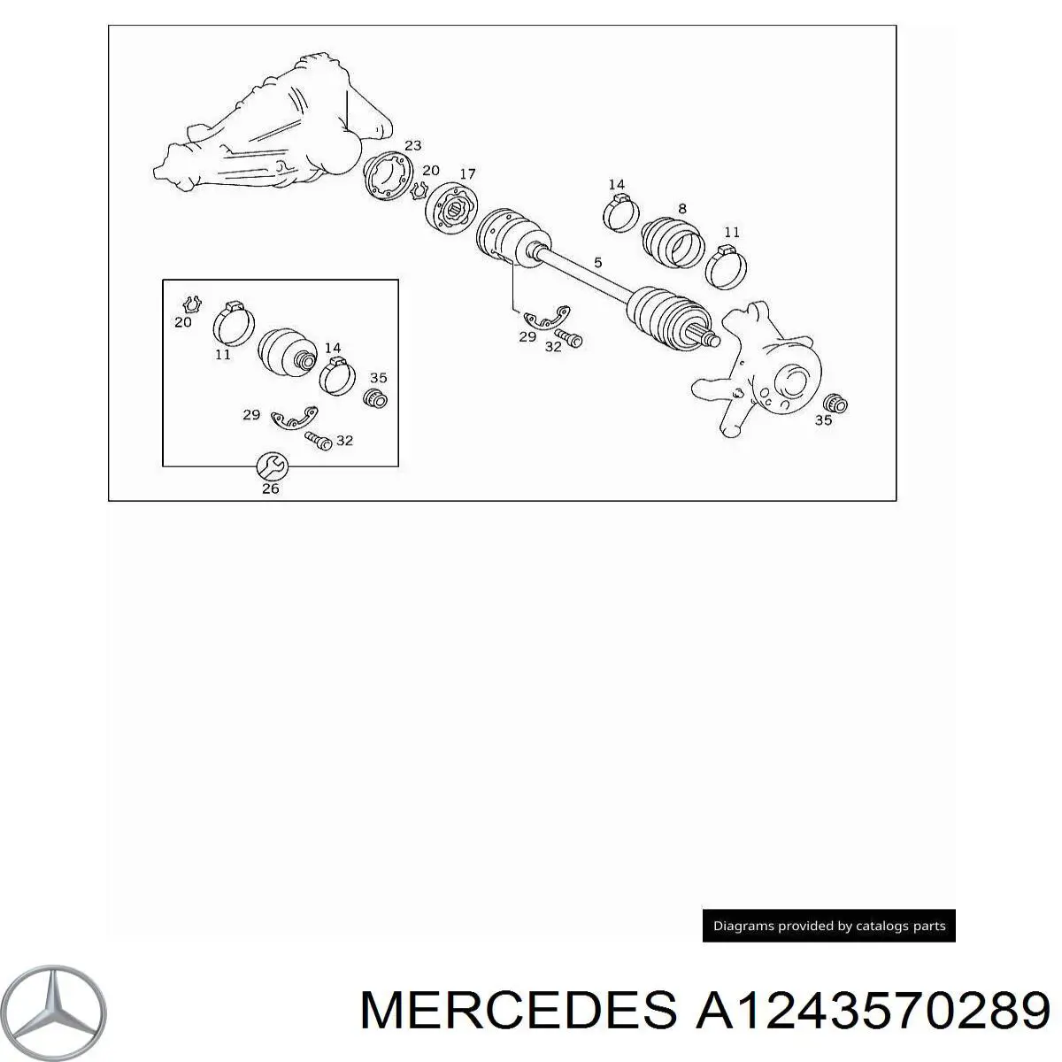  Mercedes A1243570389 precio, desde 15,40 EUR