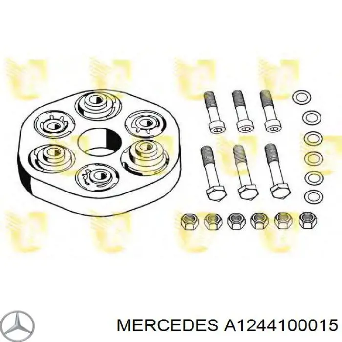 Comprar A1244100015 Mercedes Acoplamiento elástico delantero del cardán